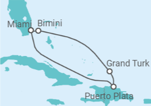 Reiseroute der Kreuzfahrt  Grand Turk, Puerto Plata & More - Virgin Voyages
