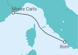 Reiseroute der Kreuzfahrt  EXPLORA II At the Heart of FORMULA 1 GRAND PRIX DE MONACO - Explora Journeys