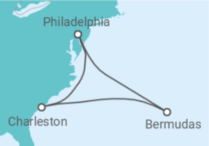Reiseroute der Kreuzfahrt  Bermudas, USA - NCL Norwegian Cruise Line