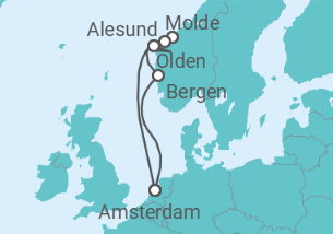 Reiseroute der Kreuzfahrt  Norwegen - Celebrity Cruises