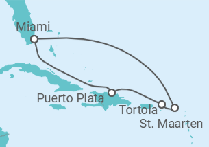 Reiseroute der Kreuzfahrt  Inselträume der Ostkaribik - Celebrity Cruises