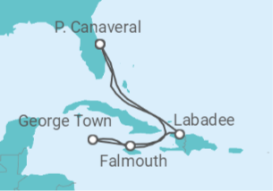 Reiseroute der Kreuzfahrt  Bahamas, Jamaika - Royal Caribbean