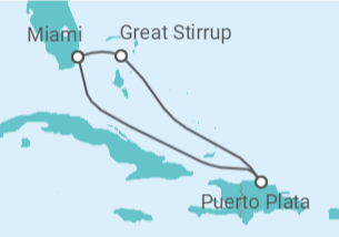 Reiseroute der Kreuzfahrt  USA - NCL Norwegian Cruise Line