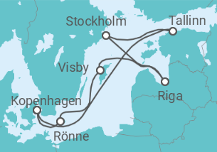 Reiseroute der Kreuzfahrt  A Journey through Cultural Riches & Stunning Scenery - Explora Journeys