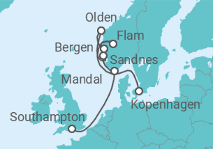 Reiseroute der Kreuzfahrt  A Journey of Enchanting Canals & Nordic Delights - Explora Journeys