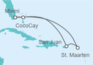 Reiseroute der Kreuzfahrt  Amerikanische Jungferninseln, Sint Maarten - Celebrity Cruises