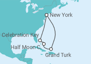 Reiseroute der Kreuzfahrt  EASTERN CARIBBEAN - Carnival Cruise Line