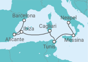 Reiseroute der Kreuzfahrt  A Journey to Breezy Havens & Hidden Histories - Explora Journeys