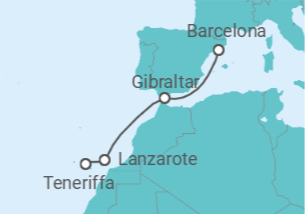 Reiseroute der Kreuzfahrt  A Journey of Volcanic Isles - Explora Journeys