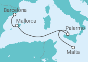 Reiseroute der Kreuzfahrt  A Journey of Sapphire Seas - Explora Journeys