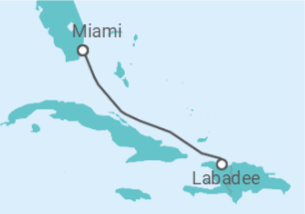 Reiseroute der Kreuzfahrt  USA - Royal Caribbean