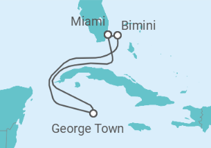 Reiseroute der Kreuzfahrt  Kaimaninseln - Virgin Voyages