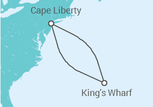Reiseroute der Kreuzfahrt  Bermudas - Virgin Voyages