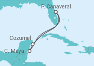 Reiseroute der Kreuzfahrt  Mexiko - Royal Caribbean