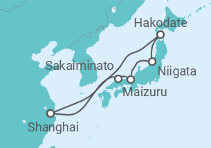 Reiseroute der Kreuzfahrt  Japan - Royal Caribbean