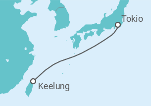 Reiseroute der Kreuzfahrt  Taiwan - MSC Cruises