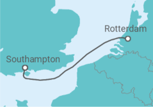 Reiseroute der Kreuzfahrt  Niederlande - Disney Cruise Line