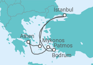Reiseroute der Kreuzfahrt  A Journey through Legendary Marvels & Cultural Fusion - Explora Journeys