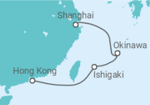 Reiseroute der Kreuzfahrt  Japan - Royal Caribbean