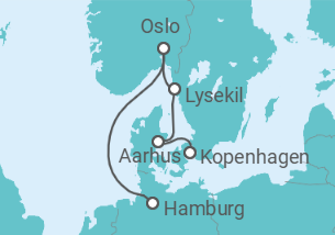 Reiseroute der Kreuzfahrt  A Journey from Nordic Exploration to Exquisite Cultural Gems - Explora Journeys