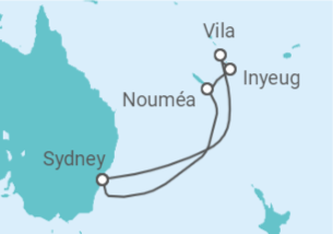 Reiseroute der Kreuzfahrt  Nauru, Vanuatu - Royal Caribbean