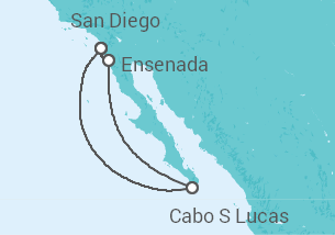 Reiseroute der Kreuzfahrt  Mexiko - Royal Caribbean