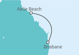 Reiseroute der Kreuzfahrt  AIRLIE BEACH - Carnival Cruise Line
