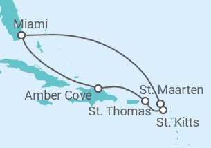 Reiseroute der Kreuzfahrt  Sint Maarten, Amerikanische Jungferninseln Alles Inklusive - MSC Cruises