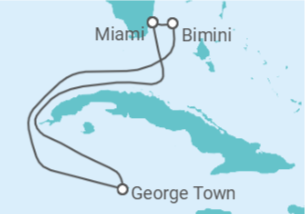 Reiseroute der Kreuzfahrt  Kaimaninseln - Virgin Voyages