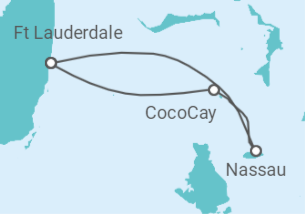Reiseroute der Kreuzfahrt  Bahamas - Royal Caribbean