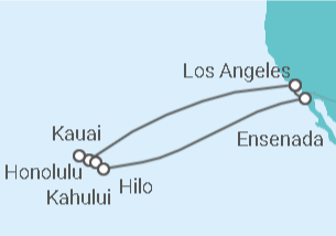 Reiseroute der Kreuzfahrt  CARNIVAL JOURNEYS -  HAWAII CRUISE - Carnival Cruise Line
