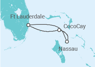 Reiseroute der Kreuzfahrt  Bahamas - Royal Caribbean