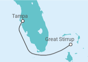Reiseroute der Kreuzfahrt  USA - NCL Norwegian Cruise Line