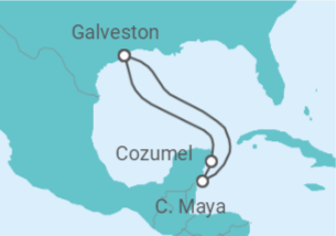 Reiseroute der Kreuzfahrt  Mexiko - Royal Caribbean