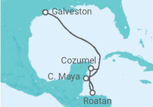 Reiseroute der Kreuzfahrt  Honduras, Mexiko - MSC Cruises