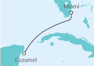 Reiseroute der Kreuzfahrt  Mexiko - Royal Caribbean