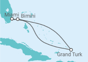 Reiseroute der Kreuzfahrt  Bahamas - Virgin Voyages