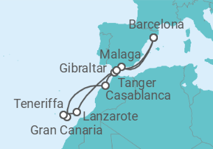 Reiseroute der Kreuzfahrt  Kanaren Alles Inklusive - Celebrity Cruises