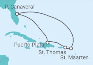 Reiseroute der Kreuzfahrt  Amerikanische Jungferninseln, Sint Maarten Alles Inklusive - Celebrity Cruises