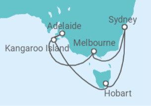 Reiseroute der Kreuzfahrt  Australien Alles Inklusive - Celebrity Cruises