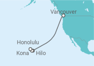 Reiseroute der Kreuzfahrt  USA Alles Inklusive - Celebrity Cruises