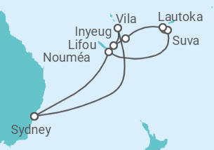 Reiseroute der Kreuzfahrt  Nauru, Fidschi Inseln, Vanuatu Alles Inklusive - Celebrity Cruises