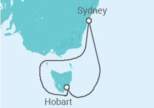 Reiseroute der Kreuzfahrt  Australien Alles Inklusive - Celebrity Cruises