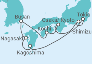 Reiseroute der Kreuzfahrt  Japan, Südkorea Alles Inklusive - Celebrity Cruises