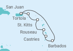 Reiseroute der Kreuzfahrt  JOURNEYS -  SOUTH AMERICA - Carnival Cruise Line