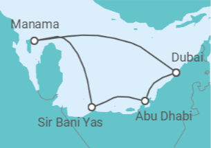 Reiseroute der Kreuzfahrt  Orient ab Dubai 2  Alles Inklusive - AIDA