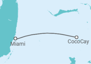 Reiseroute der Kreuzfahrt  USA - Royal Caribbean