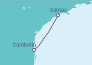 Reiseroute der Kreuzfahrt  Brasilien - MSC Cruises