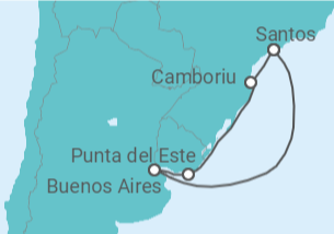 Reiseroute der Kreuzfahrt  Spanien - MSC Cruises