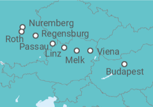 Reiseroute der Kreuzfahrt  Italien, Frankreich & Spanien ab Malta - AIDA